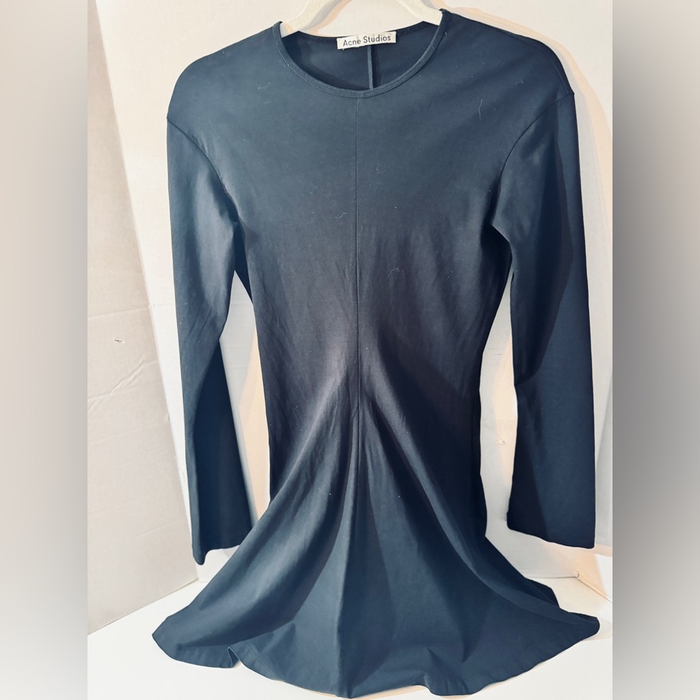 ACNE STUDIOS  Midnight Black Mini Dress. Size Small